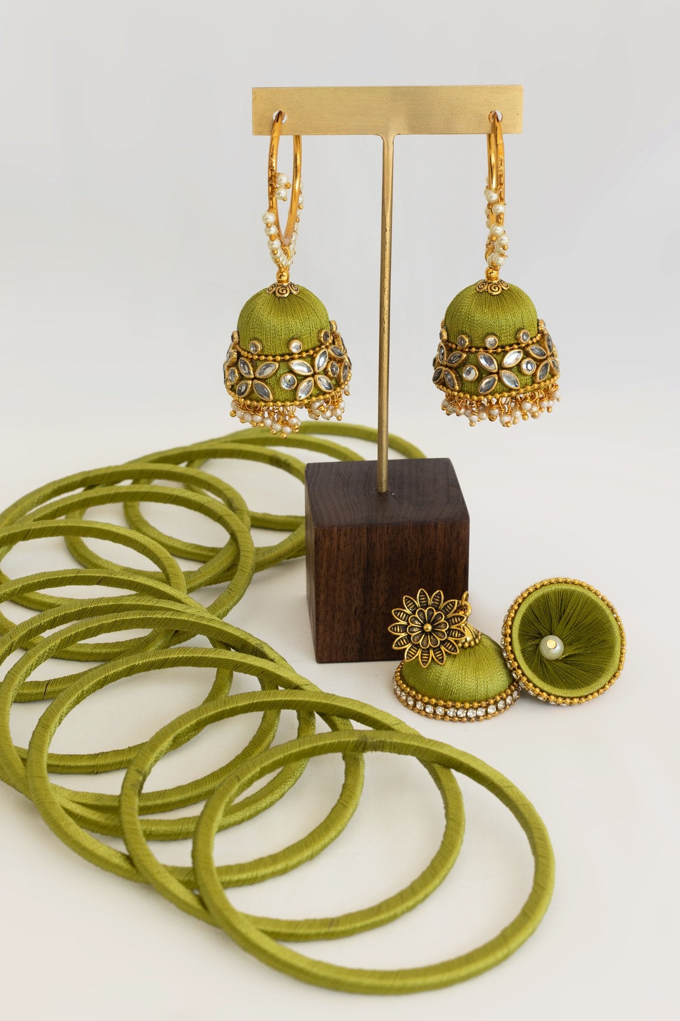 Mendhi Silk Thread Jewelry Set