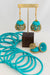 Turquoise Silk Thread Jewelry Set