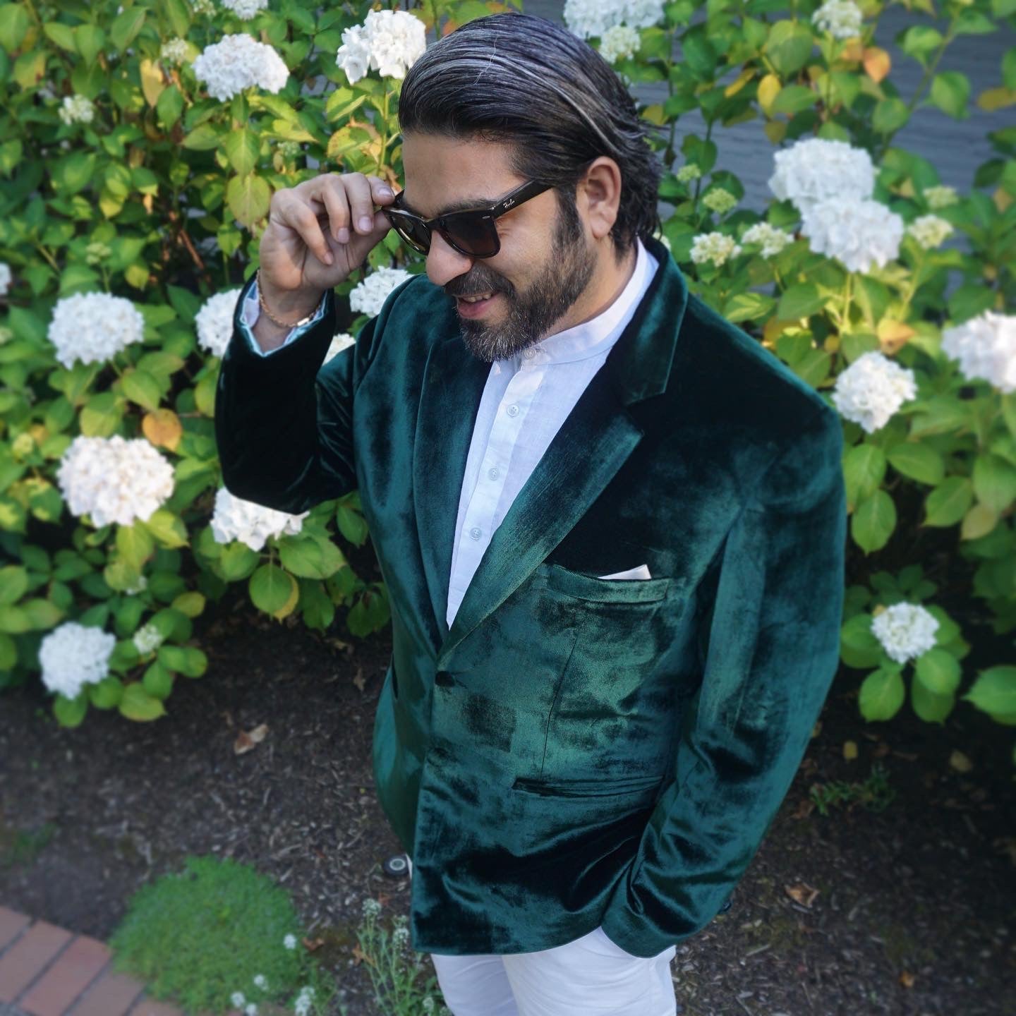 Classic Cut Velvet Blazer