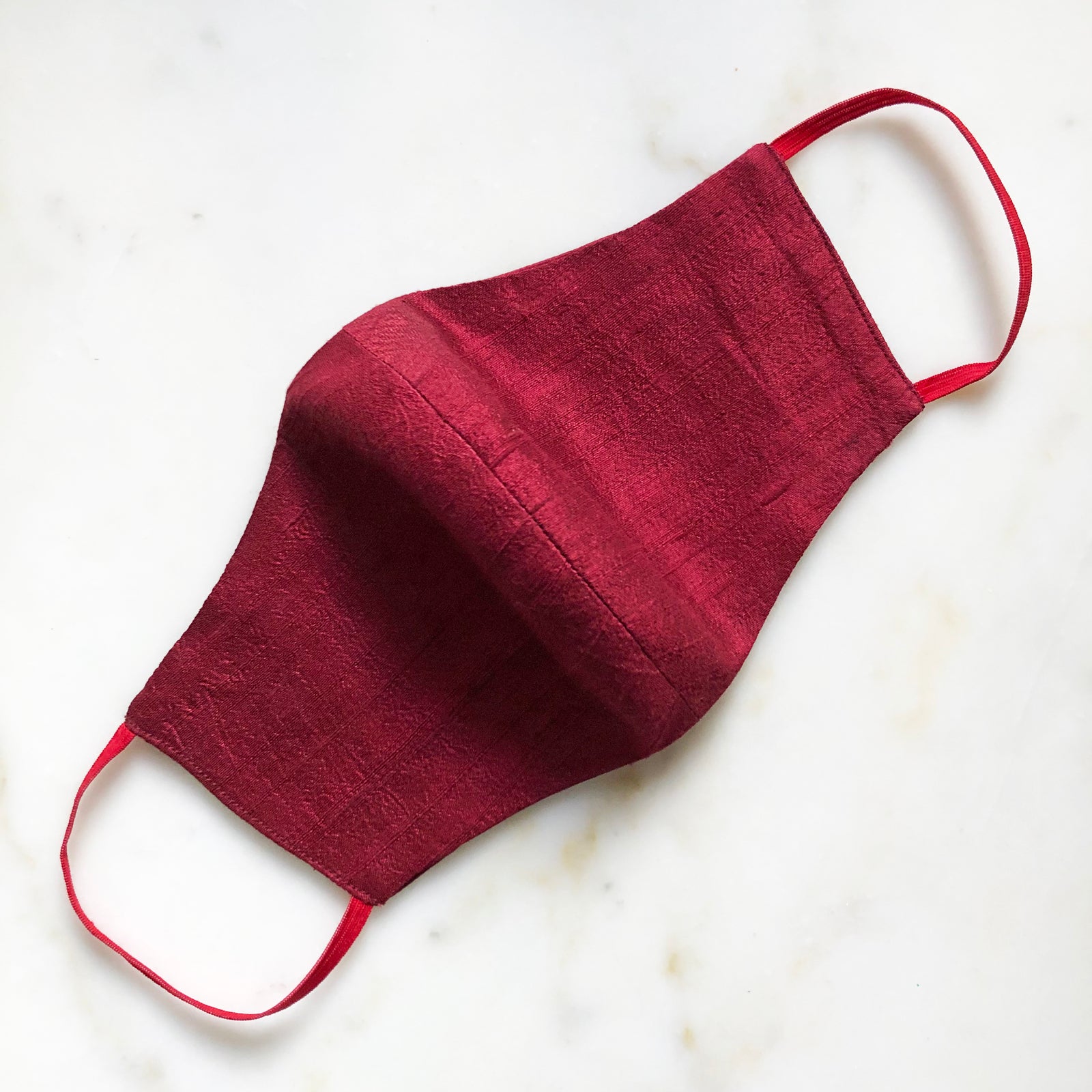 Burgundy Silk Mask