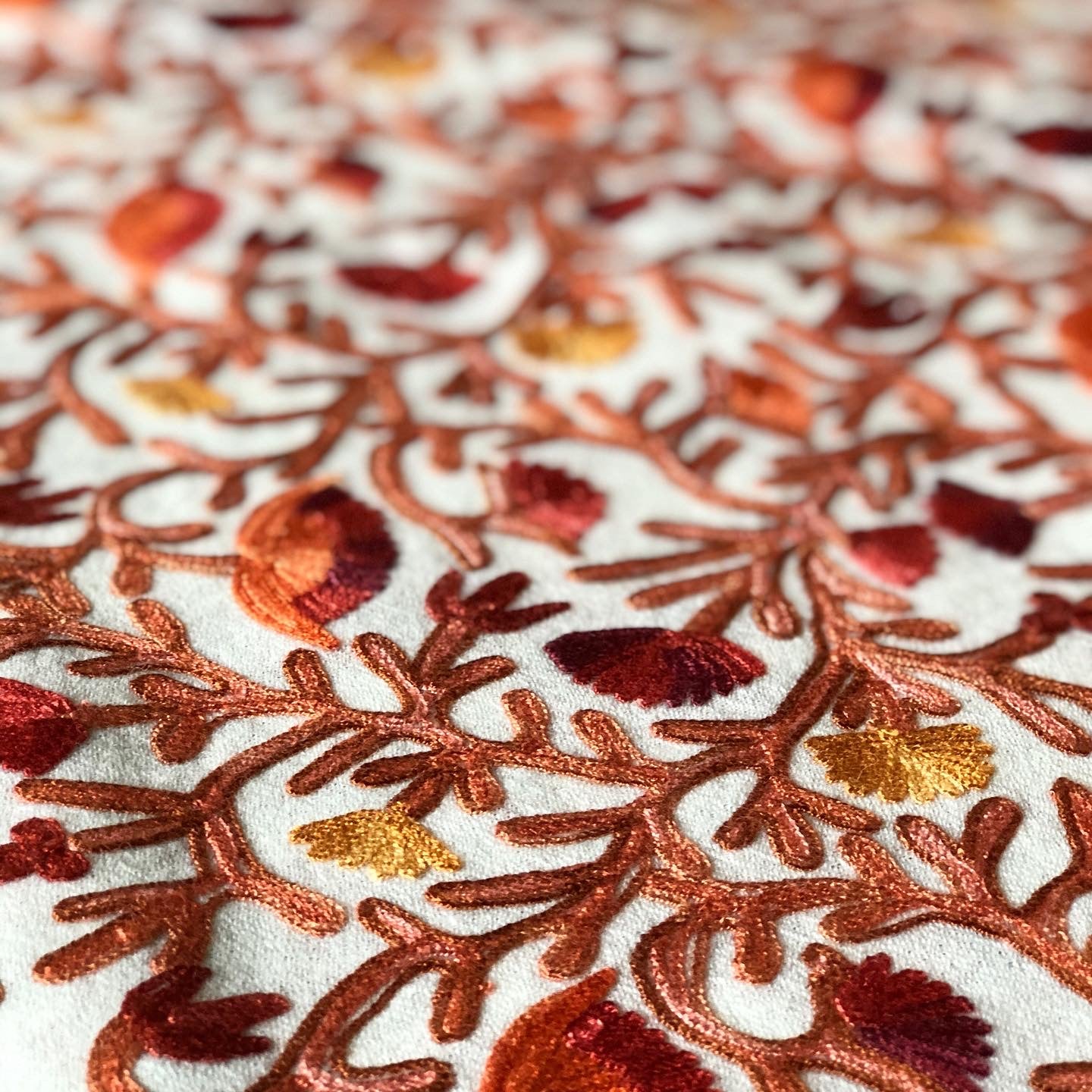 Ivory Kashmiri Shawl