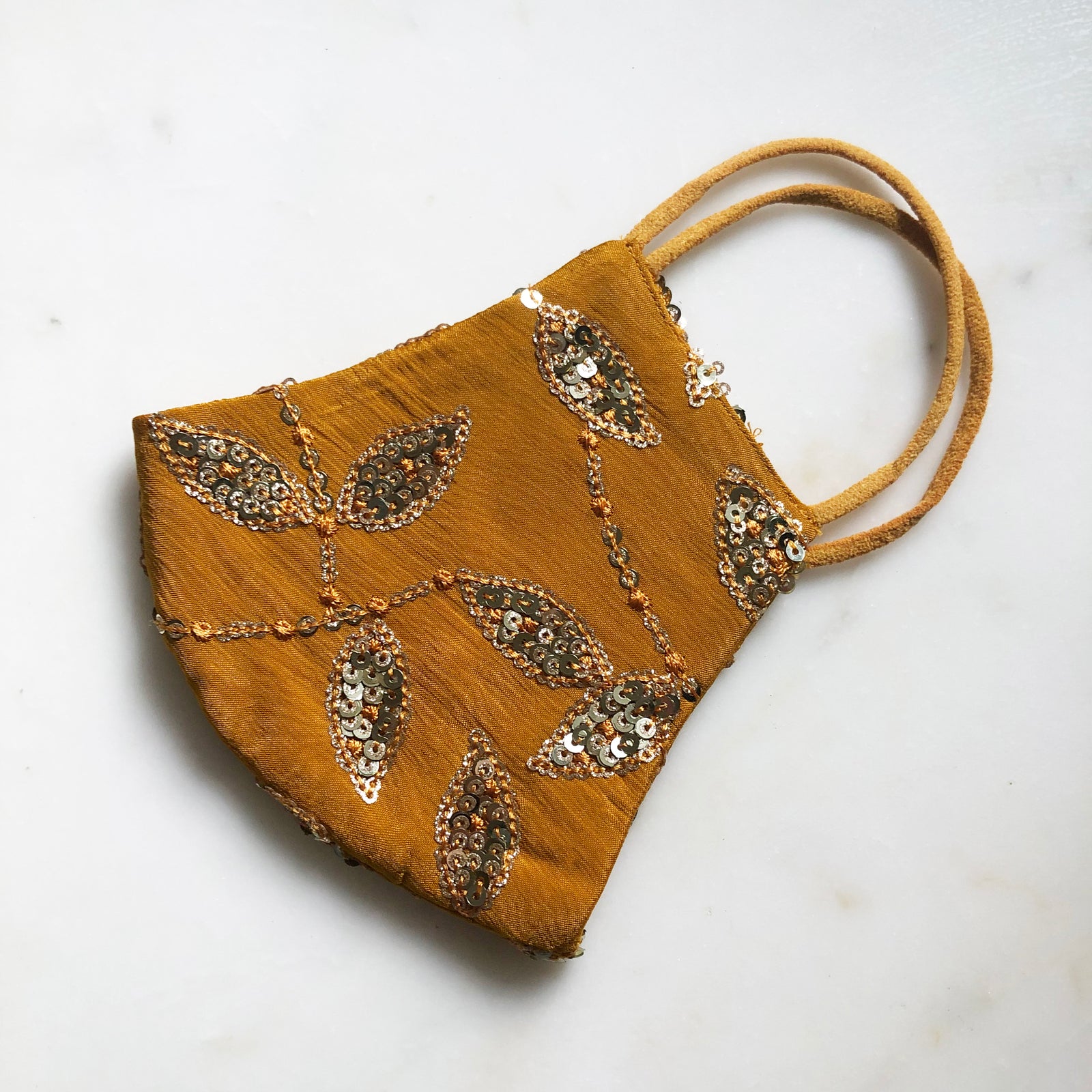 Gold Gilded Leaves Mask