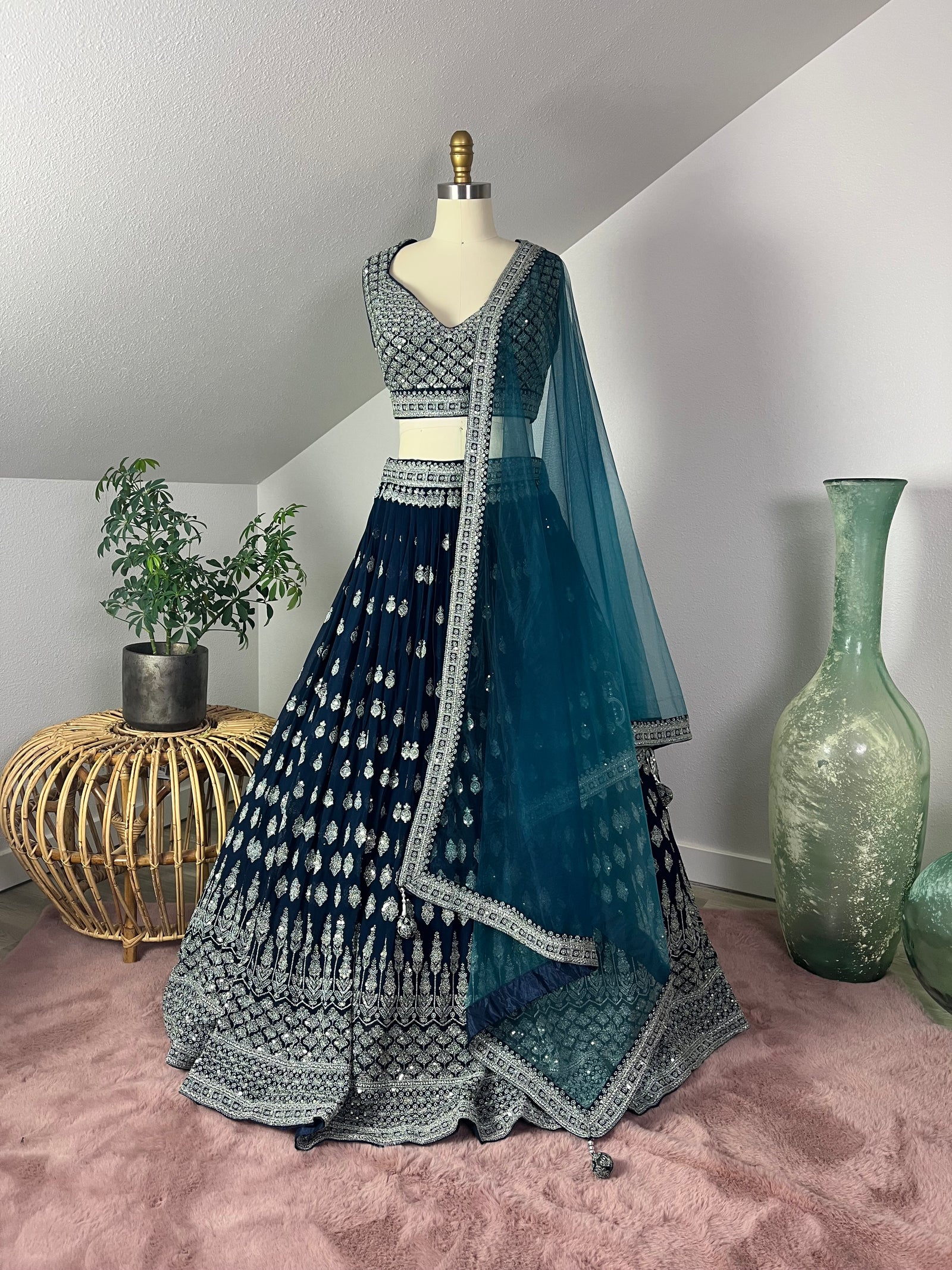 Deep Sapphire Lehenga Set