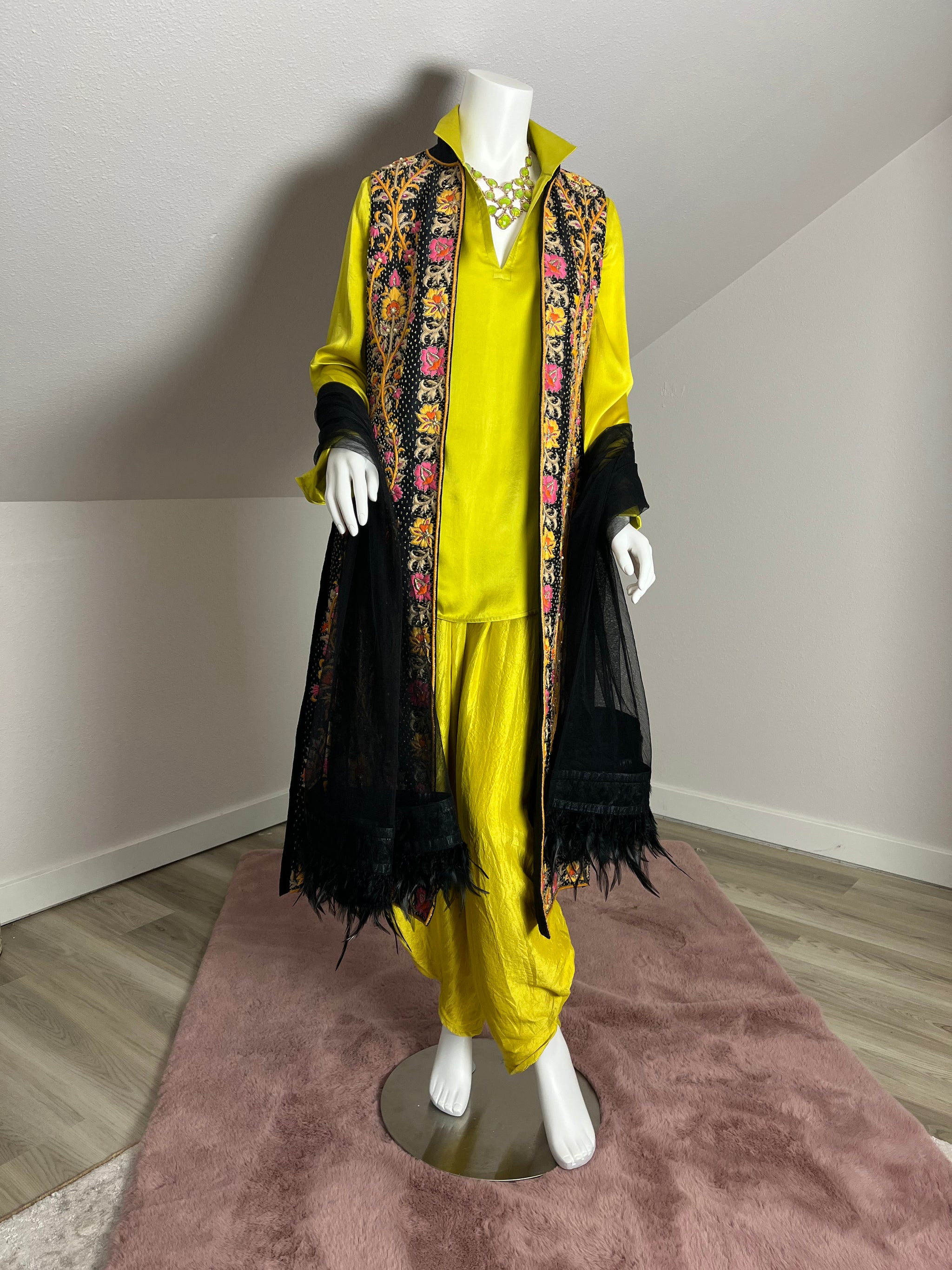 Deep Arts Women's Net Kurta & Dhoti Suit With Dupatta Yellow Colour in  Barnala at best price by Deep Arts - Justdial