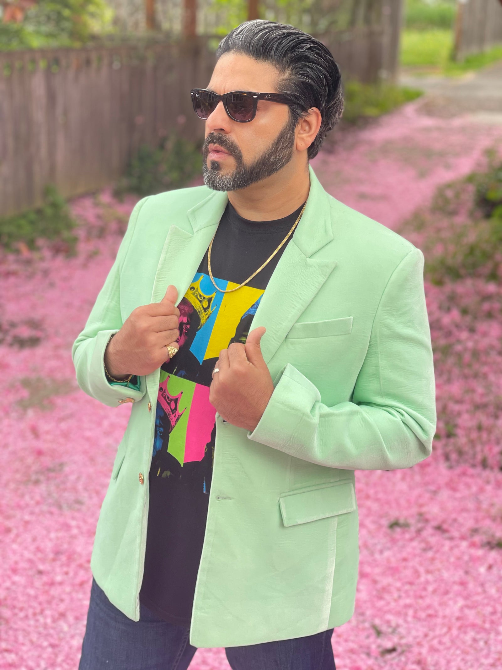 Classic Cut Velvet Blazer