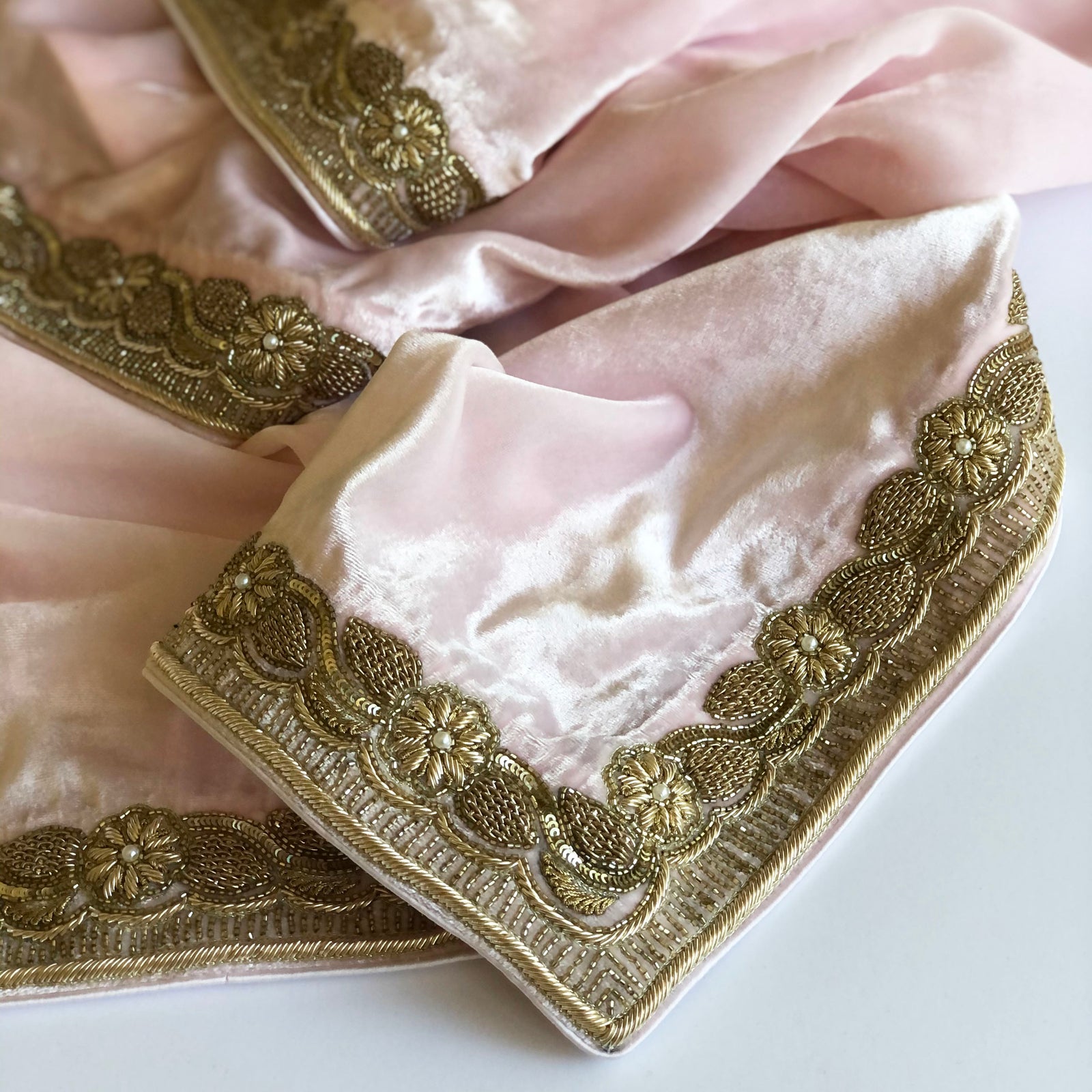 Gilded Blush Blossom Shawl