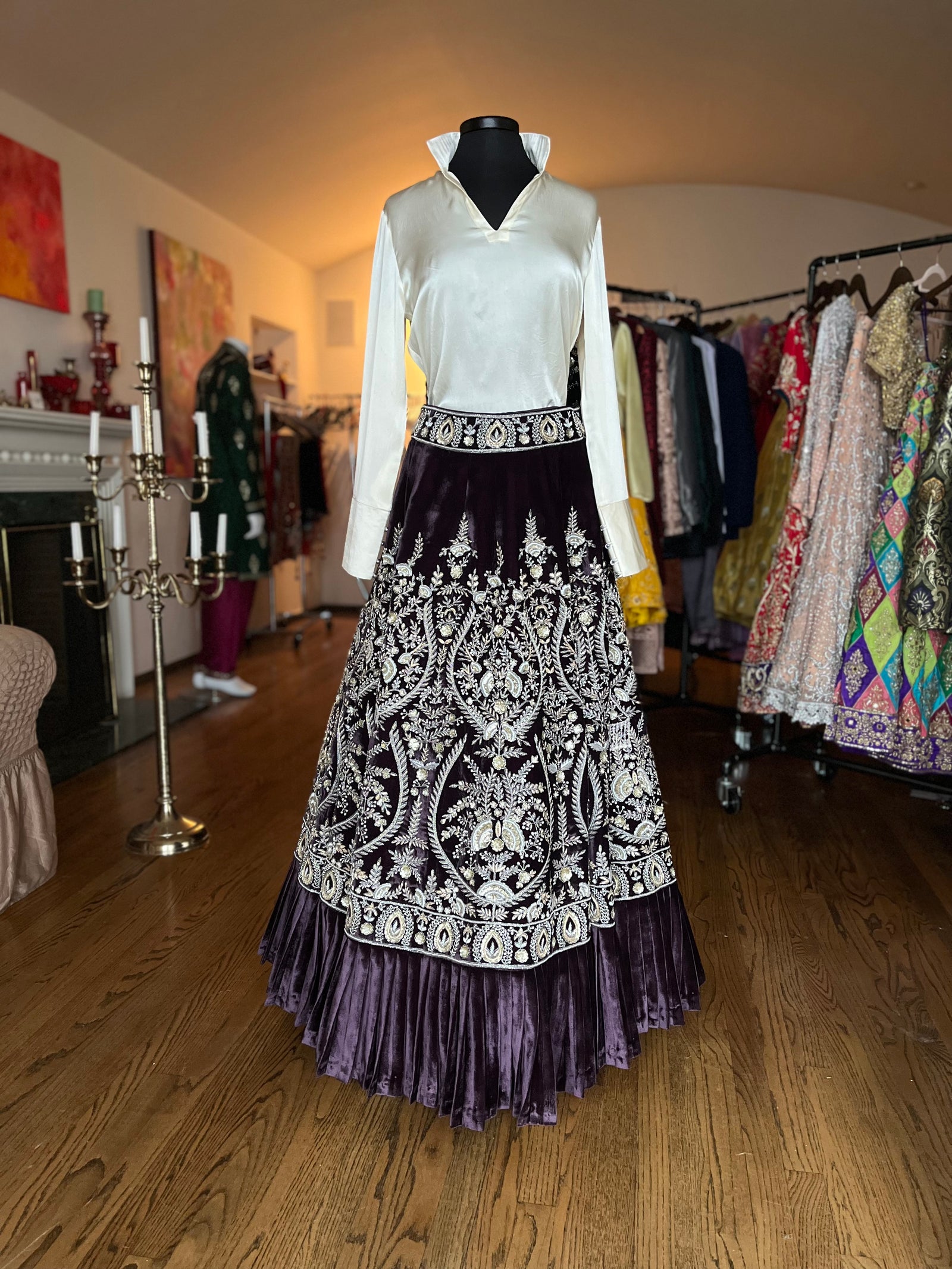 Aubergine Queen Lehenga Set