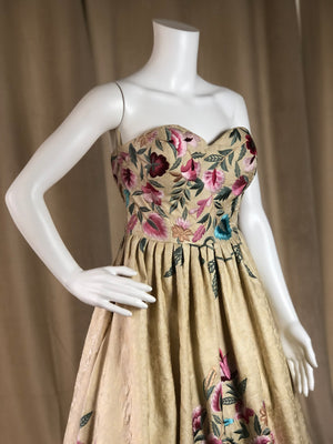 Beige Banarasi Silk Gown and Beige Banarasi Silk Designer Gown Online  Shopping