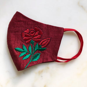 Rose Rouge Silk Mask