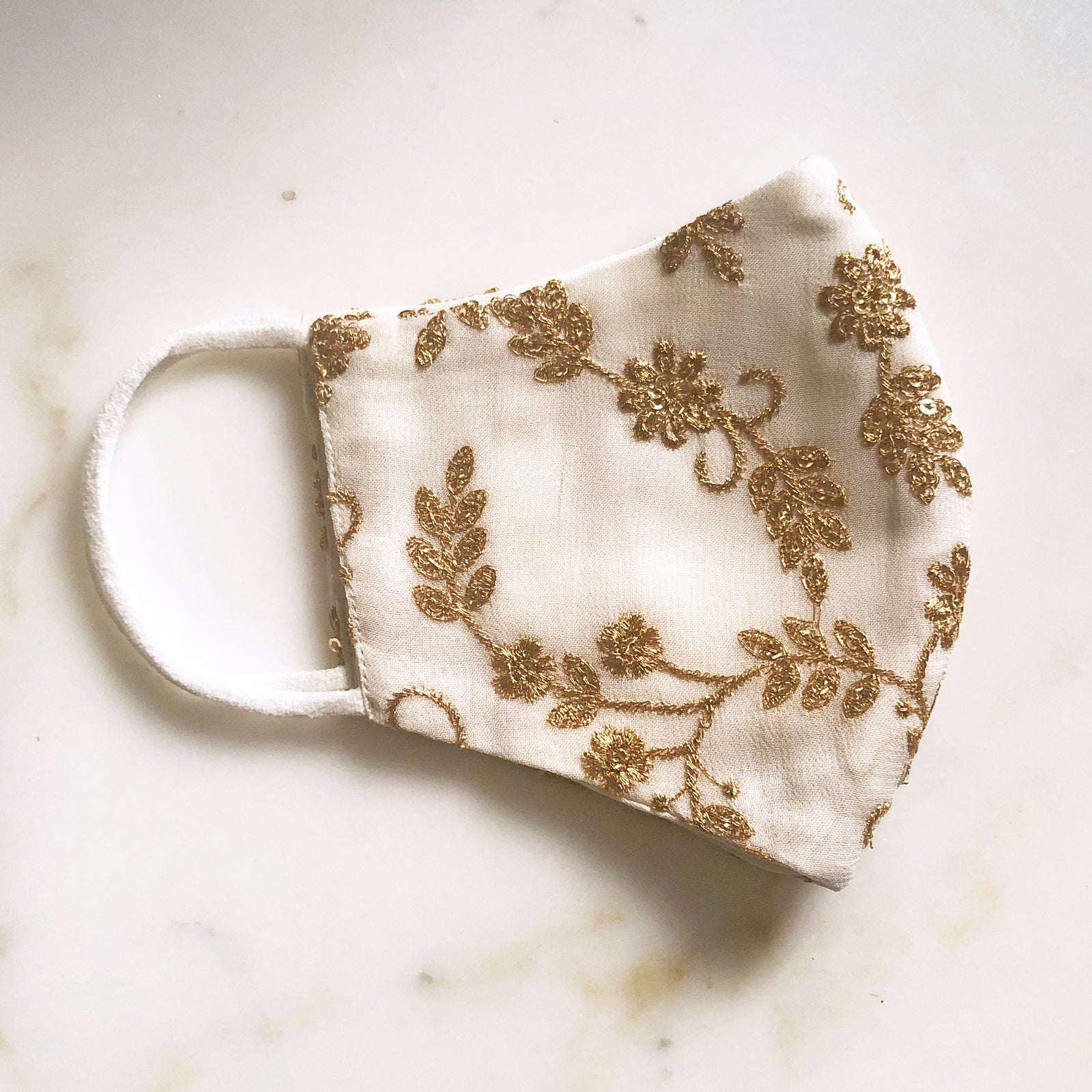 White Jasmine Lace Mask